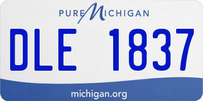 MI license plate DLE1837
