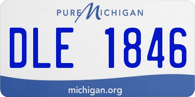 MI license plate DLE1846