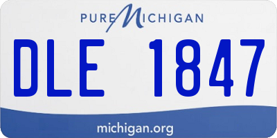 MI license plate DLE1847