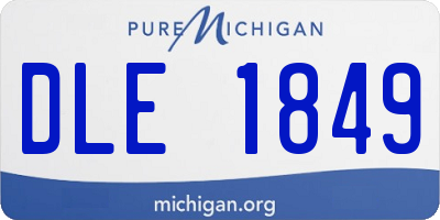 MI license plate DLE1849