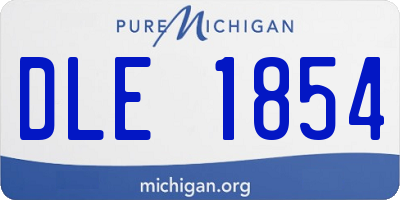 MI license plate DLE1854