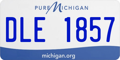 MI license plate DLE1857