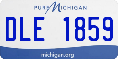 MI license plate DLE1859