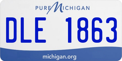 MI license plate DLE1863