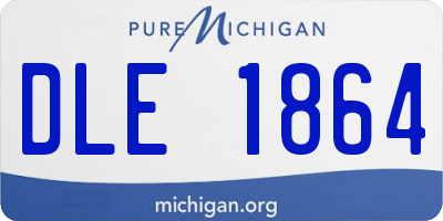 MI license plate DLE1864