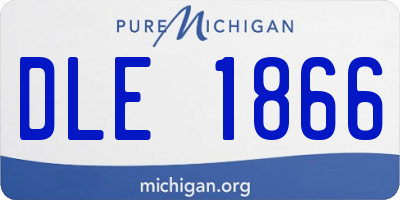 MI license plate DLE1866