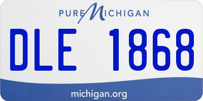 MI license plate DLE1868