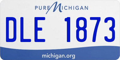 MI license plate DLE1873