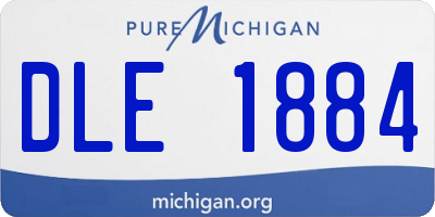 MI license plate DLE1884
