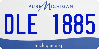 MI license plate DLE1885