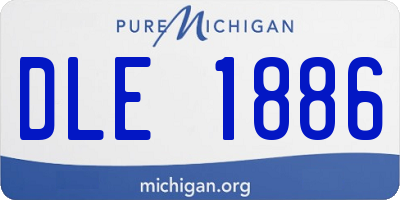 MI license plate DLE1886