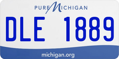 MI license plate DLE1889