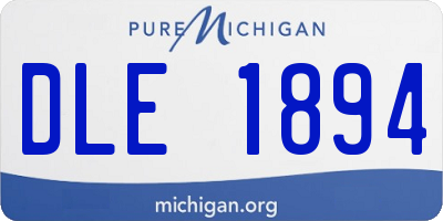 MI license plate DLE1894