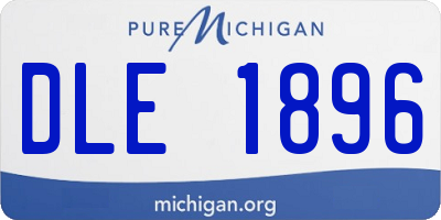 MI license plate DLE1896
