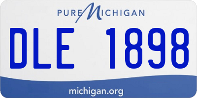 MI license plate DLE1898