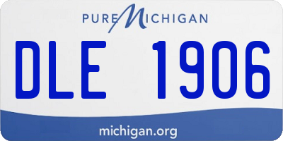 MI license plate DLE1906