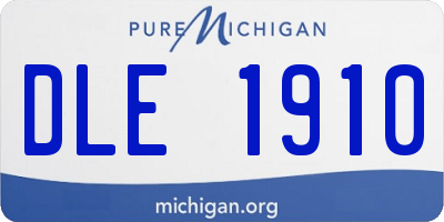 MI license plate DLE1910