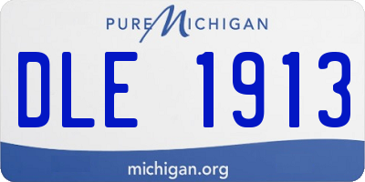 MI license plate DLE1913