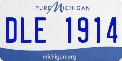 MI license plate DLE1914