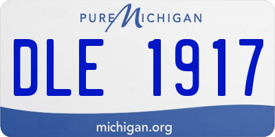 MI license plate DLE1917