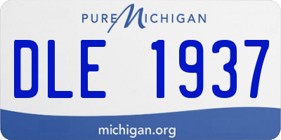 MI license plate DLE1937