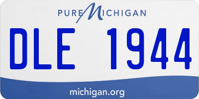 MI license plate DLE1944