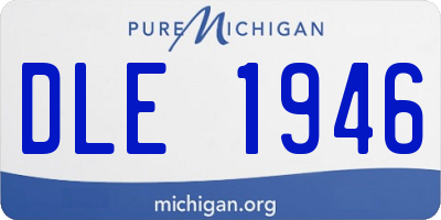 MI license plate DLE1946