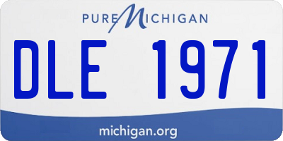 MI license plate DLE1971