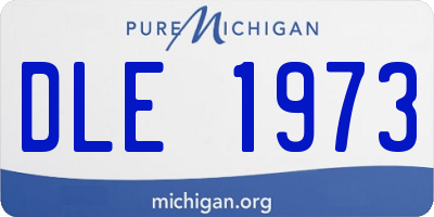 MI license plate DLE1973