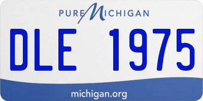 MI license plate DLE1975