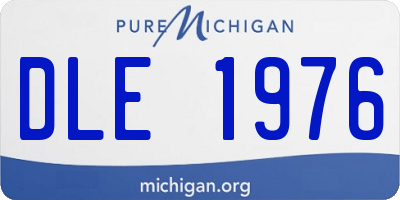 MI license plate DLE1976