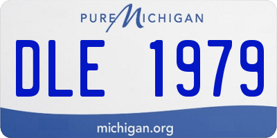 MI license plate DLE1979