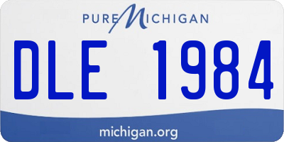 MI license plate DLE1984