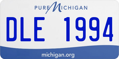 MI license plate DLE1994