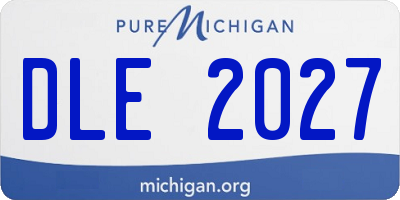 MI license plate DLE2027