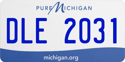 MI license plate DLE2031