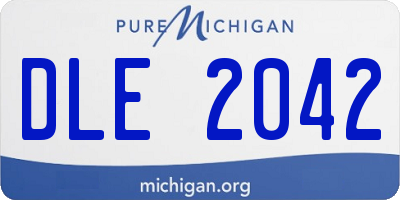 MI license plate DLE2042