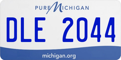 MI license plate DLE2044