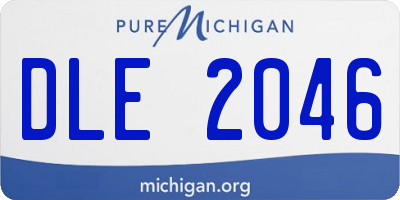 MI license plate DLE2046
