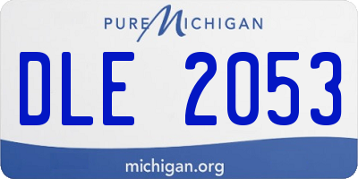 MI license plate DLE2053