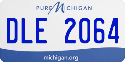 MI license plate DLE2064