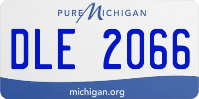 MI license plate DLE2066