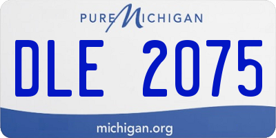 MI license plate DLE2075