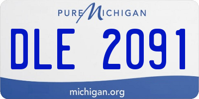 MI license plate DLE2091
