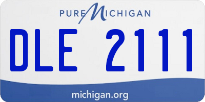 MI license plate DLE2111