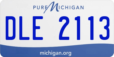 MI license plate DLE2113