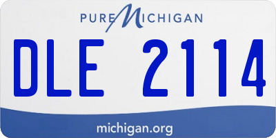 MI license plate DLE2114