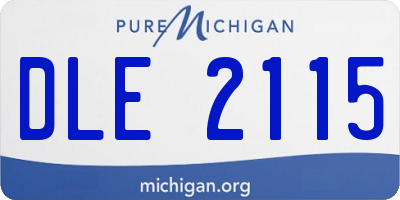 MI license plate DLE2115