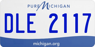 MI license plate DLE2117