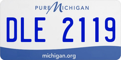 MI license plate DLE2119